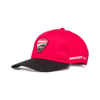Cappellino da baseball rosso con visiera nera e logo Ducati Corse, Brand, SKU a732000184, Immagine 0